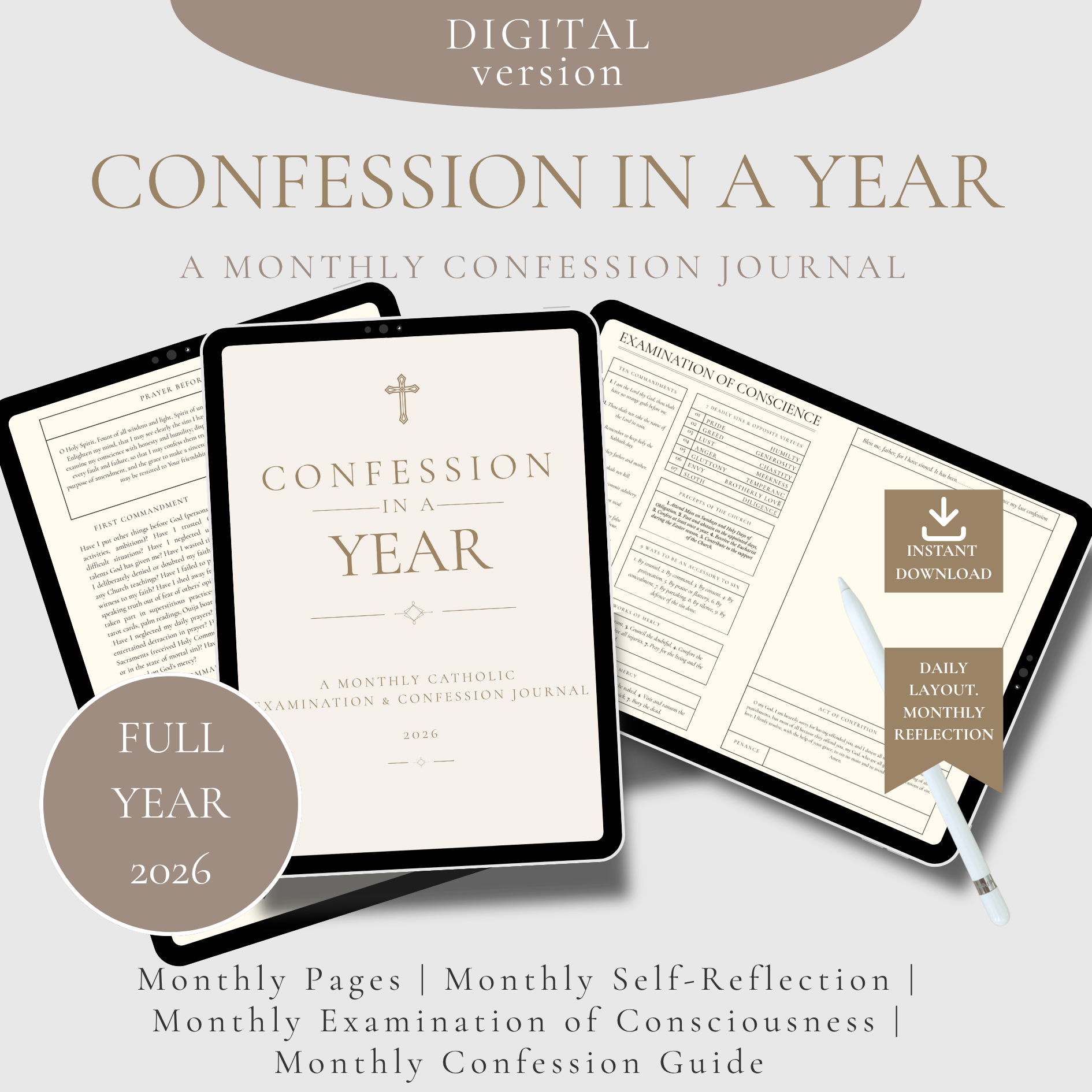 DIGITAL: Confession in a Year: Monthly Examination of Conscious and Confession Guide