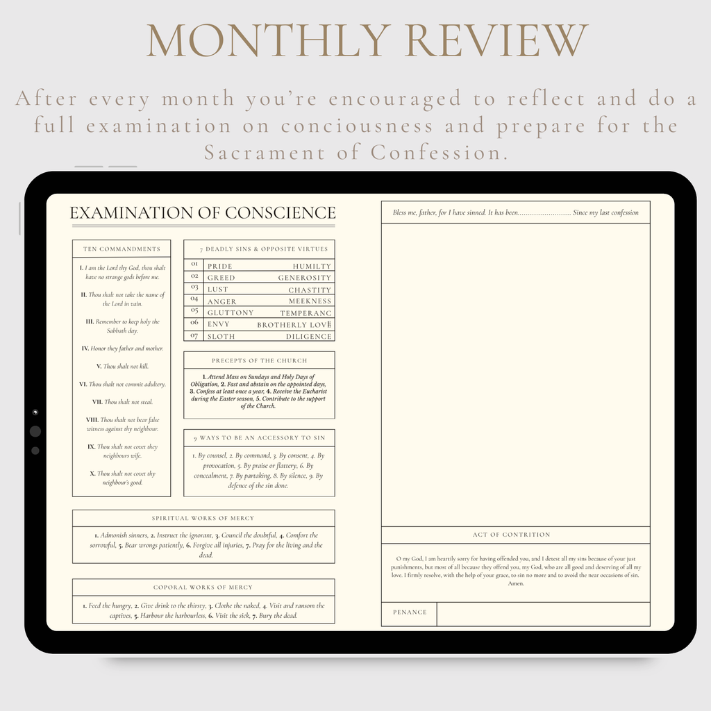 DIGITAL: Confession in a Year: Monthly Examination of Conscious and Confession Guide