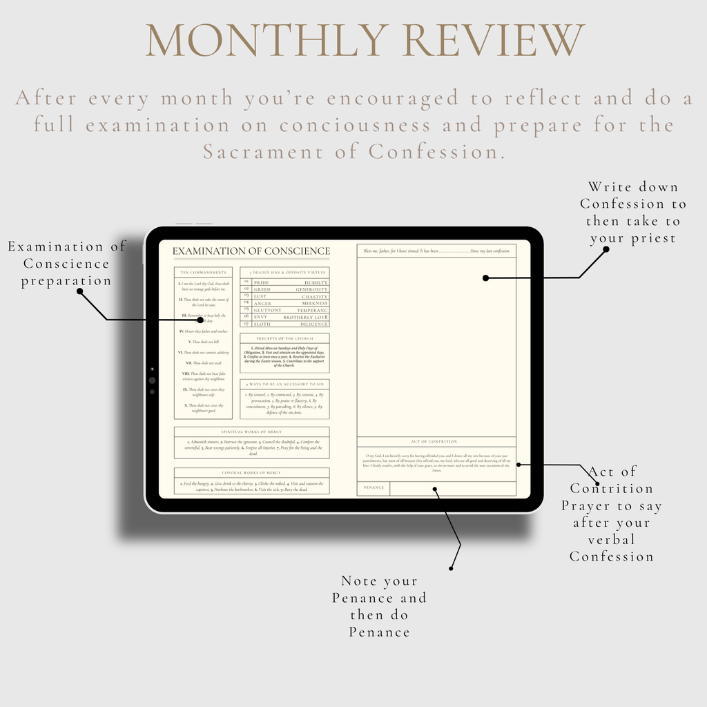 DIGITAL: Confession in a Year: Monthly Examination of Conscious and Confession Guide